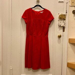 Textured Red Fit & Flare Dress 12